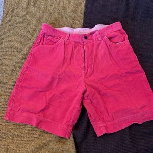 Red corduroy Tommy Bahama shorts